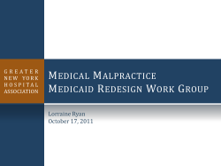 Presentation: Medical Malpractice - L. Ryan