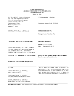 PACE Model Contract