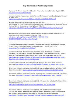 Key Resources on Health Disparities