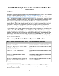NYS Specific Marketing Guidance CY 2016