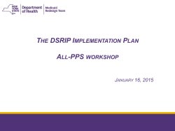 DSRIP Implementation Plan