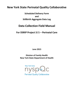 NYSPQC Data Collection Field Manual