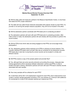 Medical Record Review Process Overview FAQ