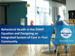 Behavioral Health Webinar - Slides