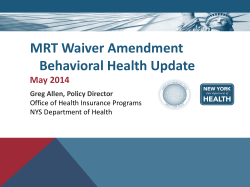 Behavioral Health - Webinar Slides