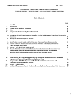 Community Needs Assessment Guidance