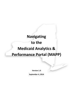 DSRIP - Navigating to the MAPP Portal V1.0 (includes HCS logon and MAPP portal navigation instructions)