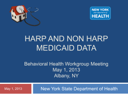 HARP and Non-HARP Medicaid Data