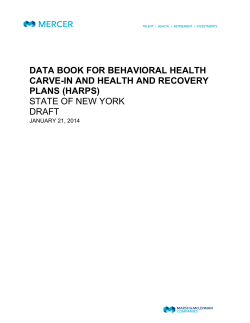 Data Book for Mainstream Managed Care Organizations