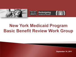 Presentation - 9.14.11 Basic Benefit Review Work Group