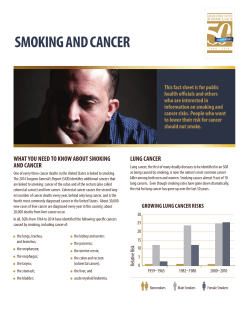 Smoking and Cancer (CDC) (PDF)