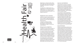Planning a Health Fair