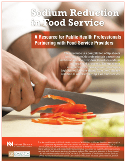 Sodium Reduction in Food Service (PDF) (NNPHI)