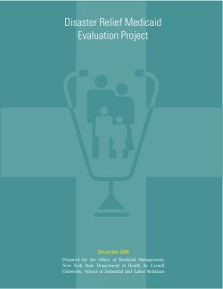 Disaster Relief Medicaid Evaluation Report (PDF, 4.5MB, 214pg.)