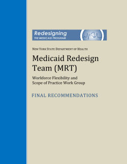 MRT Workforce Flexibility and Change of Scope of Practice Work Group Final Recommendations