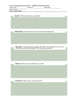 SMART Goals--Worksheet