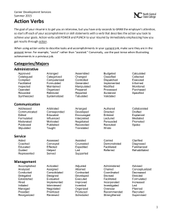 Action Verb List