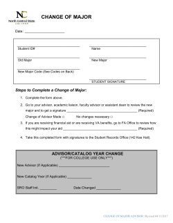 Change of Major