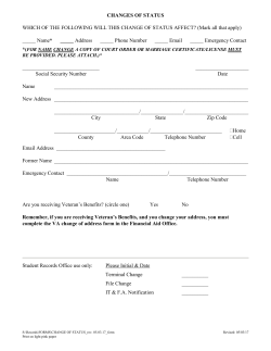 Change of Address and/or Phone Number