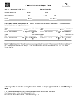 Communication Information Form
