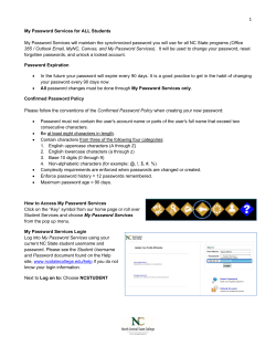My Password Services for Students