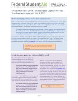 Student Loans and the 150% Rule