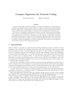 Compact Signatures for Network Coding