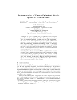 Implementation of Chosen-Ciphertext Attacks against PGP and GnuPG