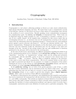 Cryptography