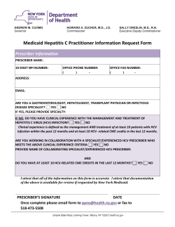 Medicaid Hepatitis C Practitioner Information Request Form (PDF, 326KB)