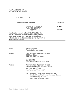 Mercy Medical Center; Appellant - December 11, 2015