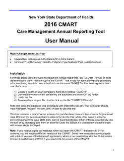 2016 CMART Users Manual