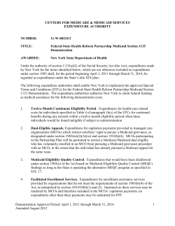 Expenditure Authority List