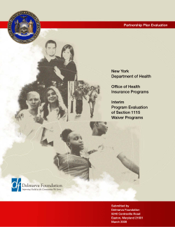 Interim Program Evaluation of Section 1115 Waiver Programs