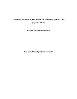 Technical Brief and Table Glossary