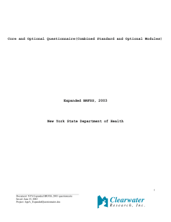 Expanded BRFSS Questionnaire