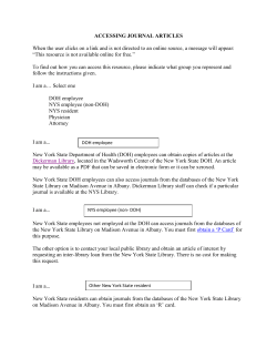 Journal articles can be accessed from the New York State Library or Dickerman Library