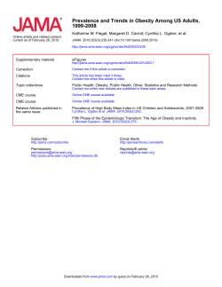 Prevalence and Trends in Obesity Among US Adults