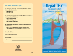 Consumer Brochure: Hepatitis C: Lo que debe saber para obtener ayuda afuera