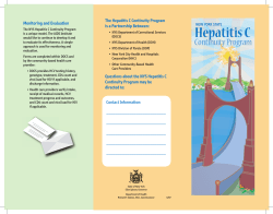 Promotional Brochure: New York State Hepatitis C Continuity Program
