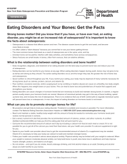 Eating Disorders and Your Bones: Get the Facts