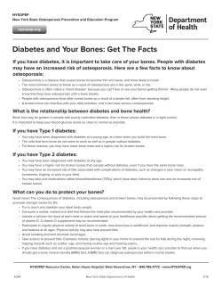 Diabetes and Your Bones: Get The Facts
