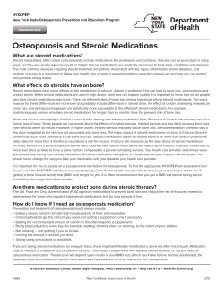 Osteoporosis and Steroid Medications