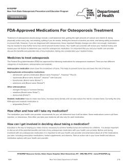 FDA-Approved Medications For Osteoporosis Treatment