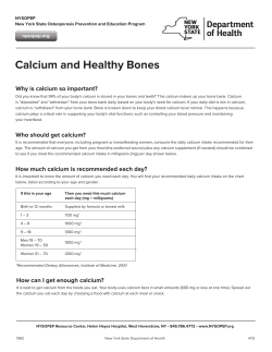 Calcium and Healthy Bones