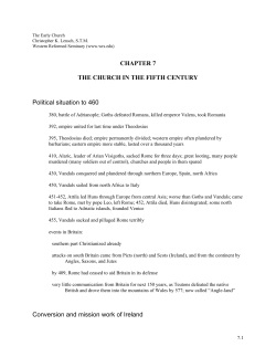 Chapter 7, The Church in the Fifth Century