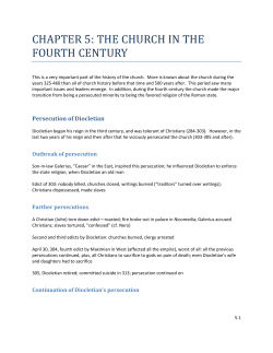 Chapter 5, The Church in the Fourth Century