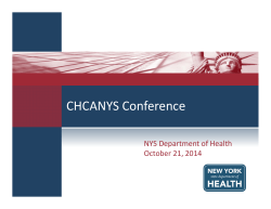 CHCANYS Conference: October 21, 2014