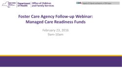 Foster Care Agency Follow-up Webinar: