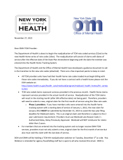 OMH Guidance Document Letter